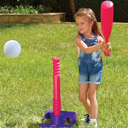 Girl hitting ball